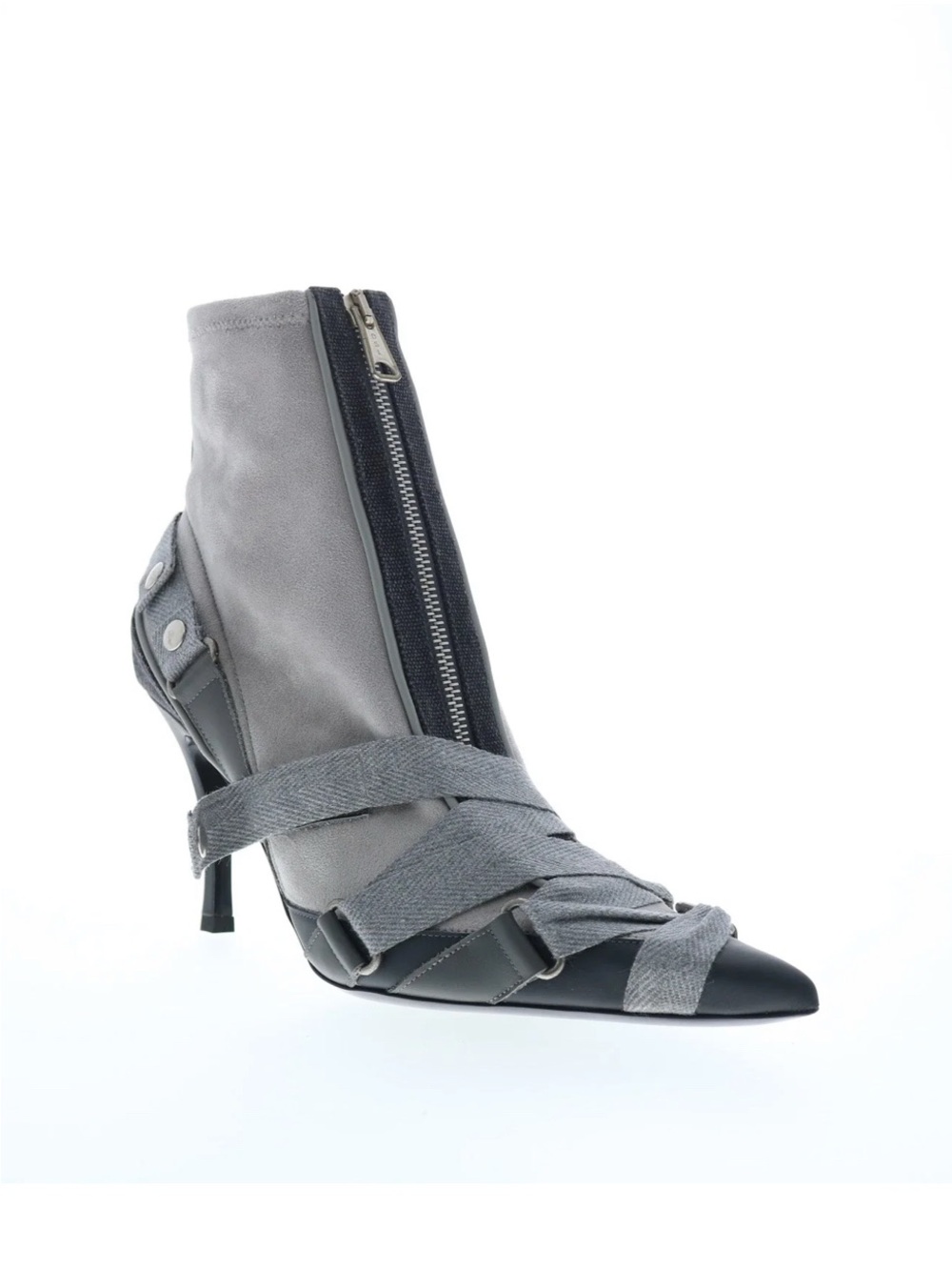 Diesel D-Venus AB Y03043-P5041-H9383 Womens Gray Suede Ankle & Booties Boots